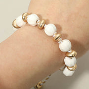 Ceramic Ball Beaded Adjustable Cinch Pull Tie Bracelet