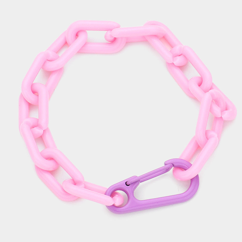 Resin Open Oval Link Bracelet