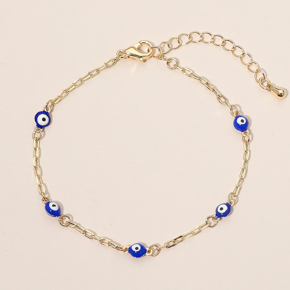 Evil Eye Bead Station Bracelet