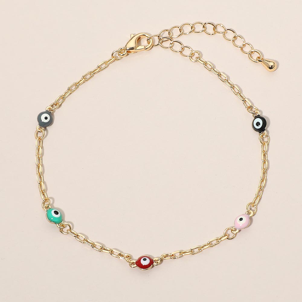 Evil Eye Bead Station Bracelet