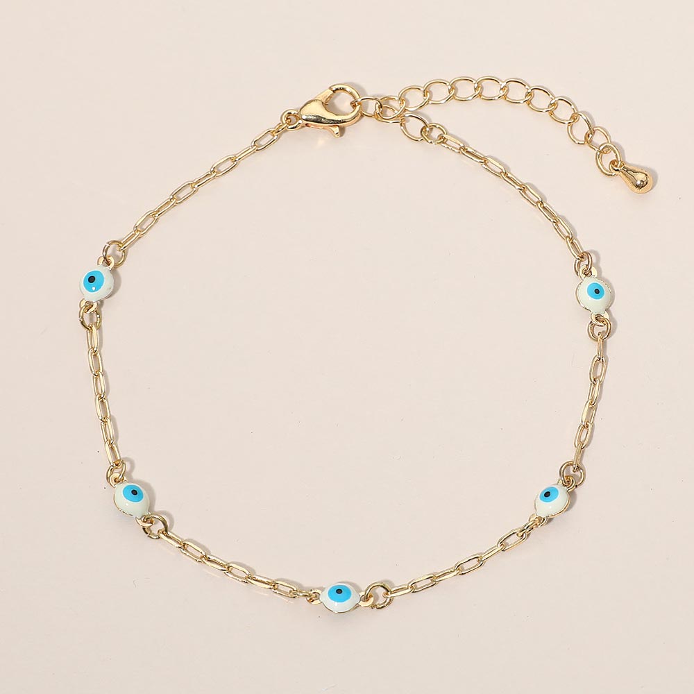 Evil Eye Bead Station Bracelet