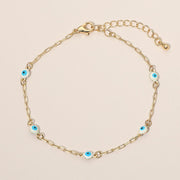 Evil Eye Bead Station Bracelet