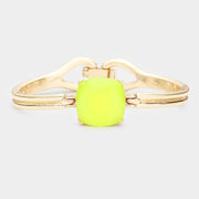 Square Stone Accented Bracelet