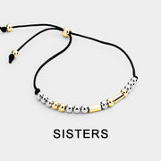 SISTERS Morse Code Cinch Bracelet