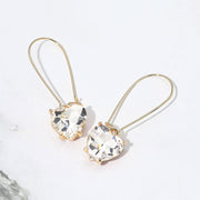 Heart Stone Cluster Dangle Earrings
