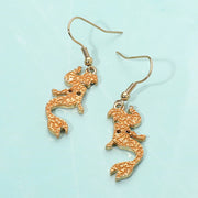 Colored Metal Mermaid Dangle Earrings