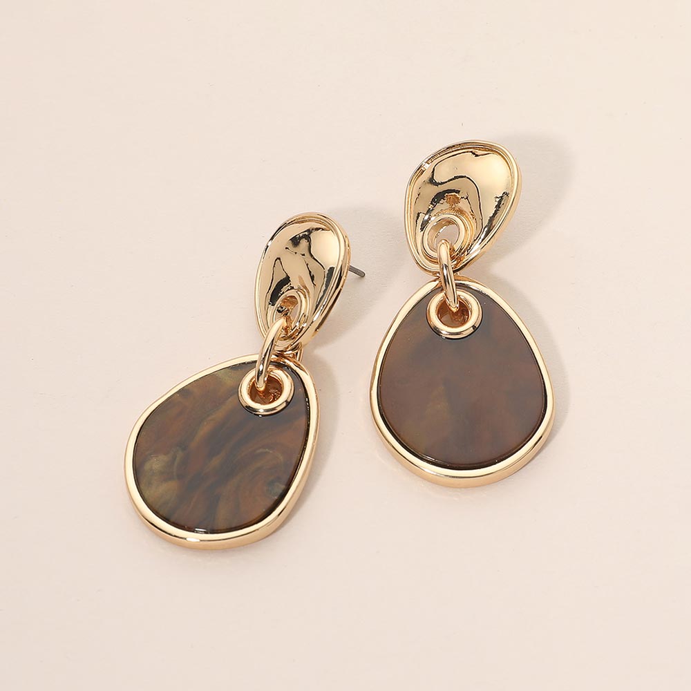 Geometric Resin Drop Earrings