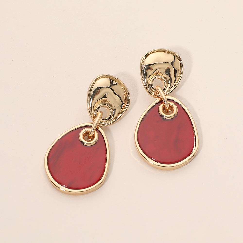 Geometric Resin Drop Earrings