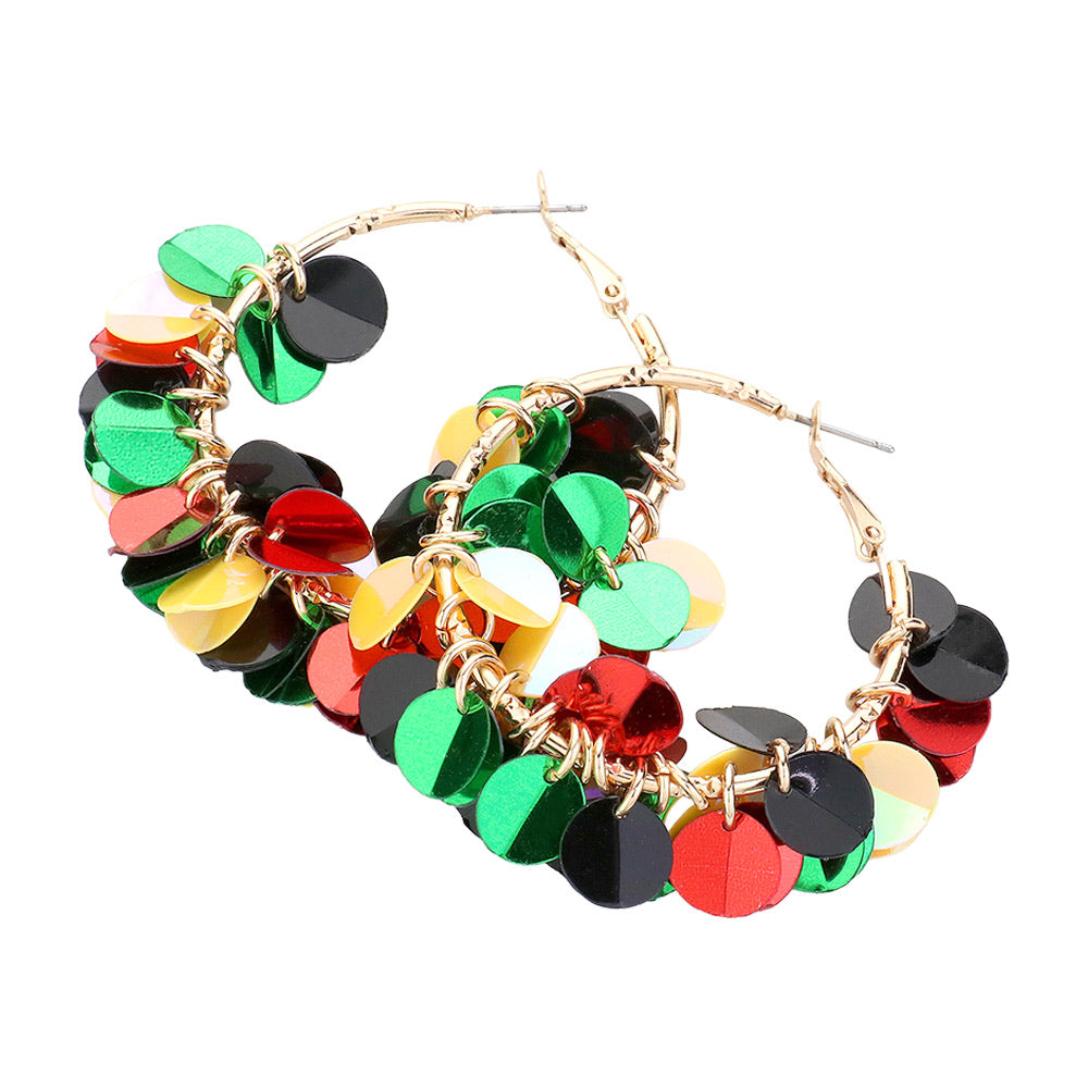 Petal Cluster Hoop Earrings
