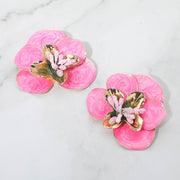 Bold Floral Petal Statement Earrings
