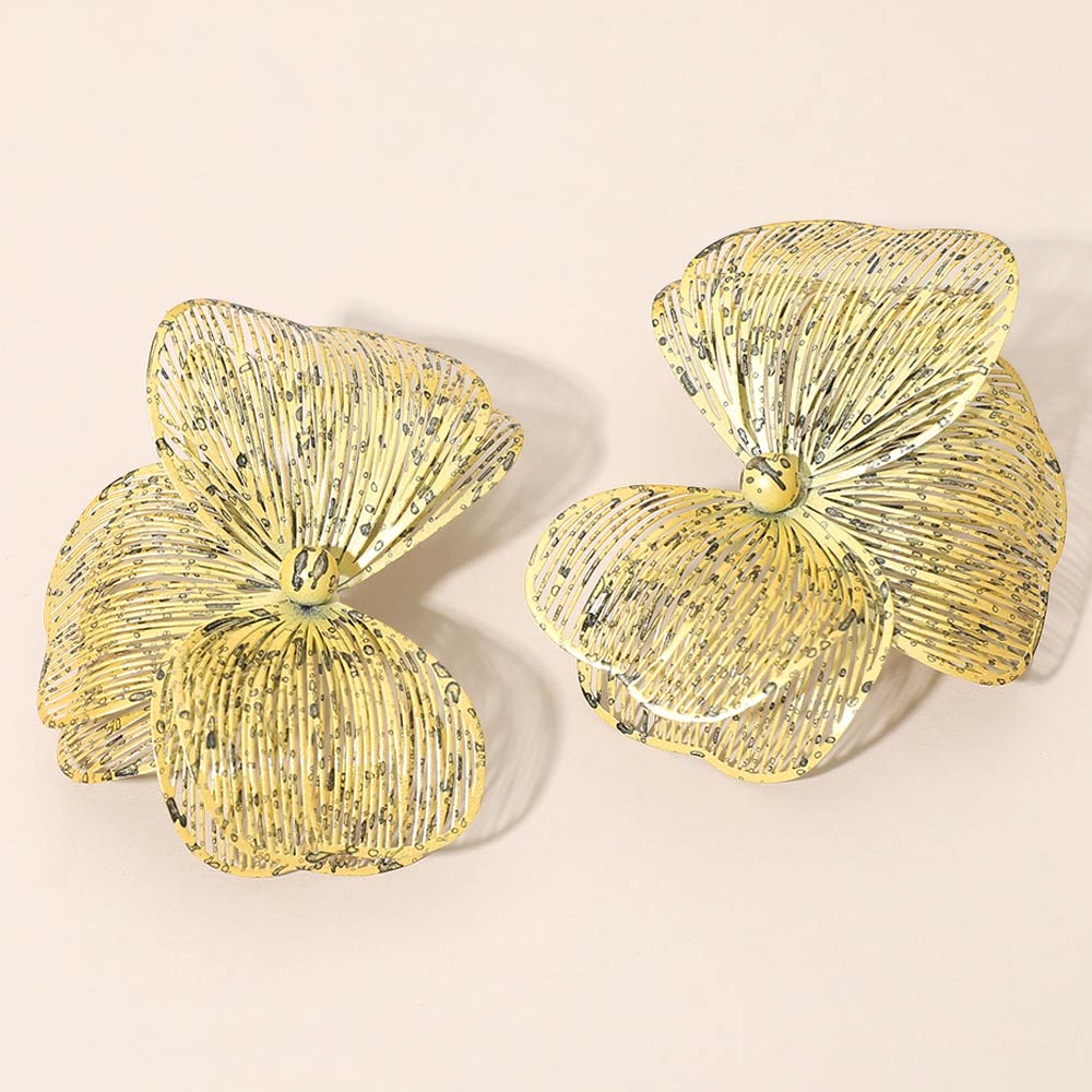 Triple Cutout Petal Earrings