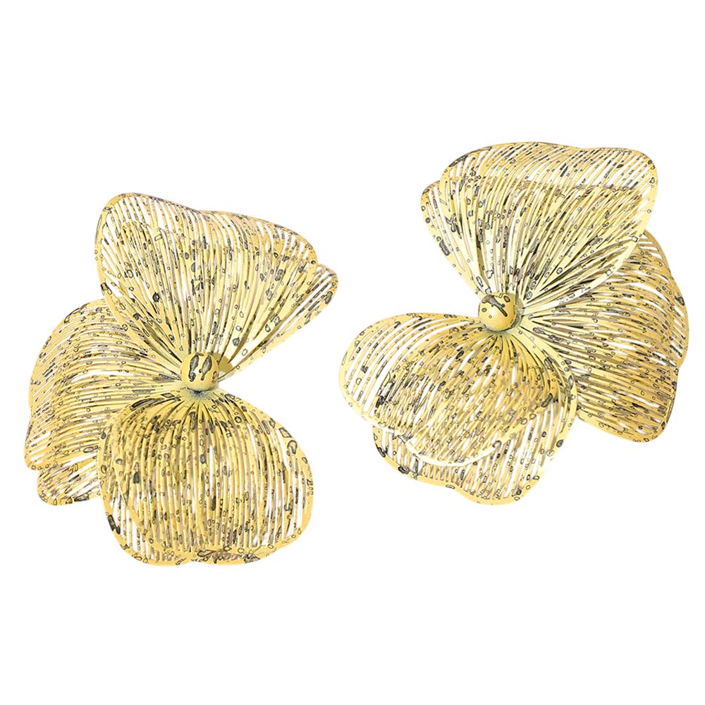 Triple Cutout Petal Earrings