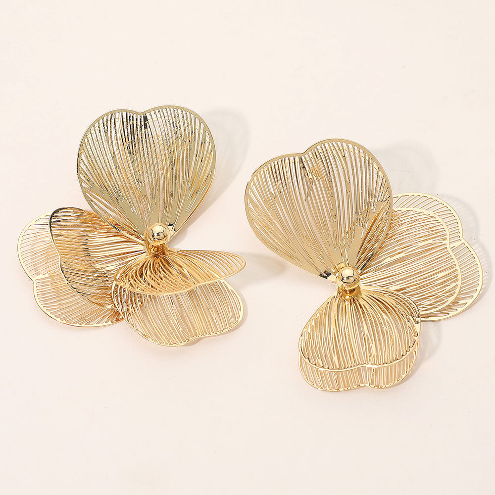 Triple Cutout Petal Earrings
