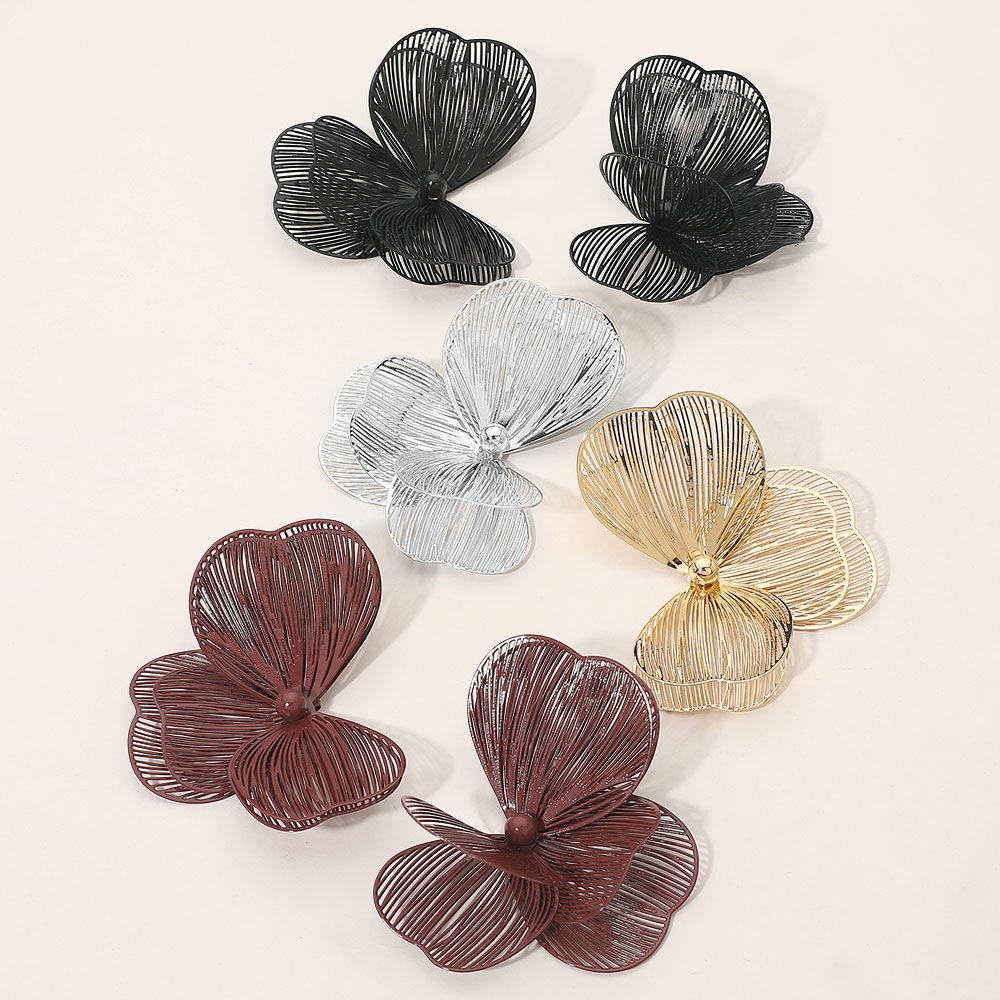 Triple Cutout Petal Earrings