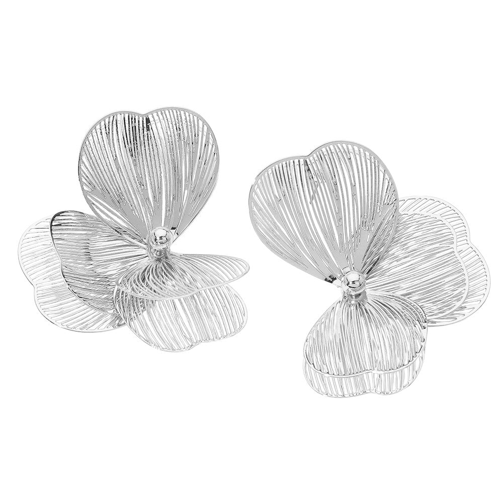 Triple Cutout Petal Earrings