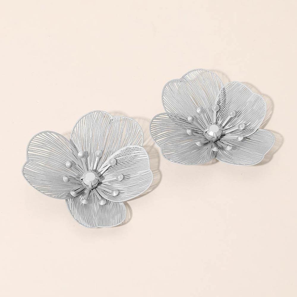 Floral Cutout Statement Earrings