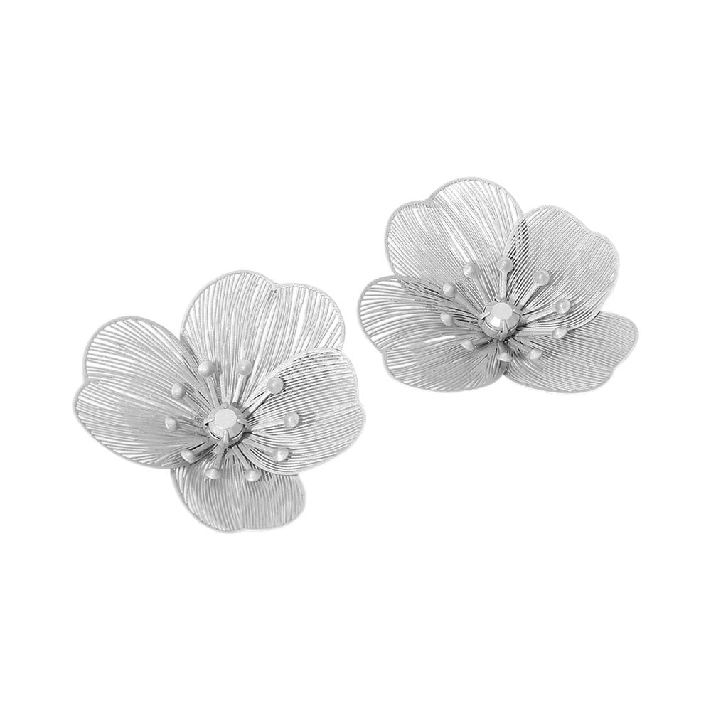 Floral Cutout Statement Earrings