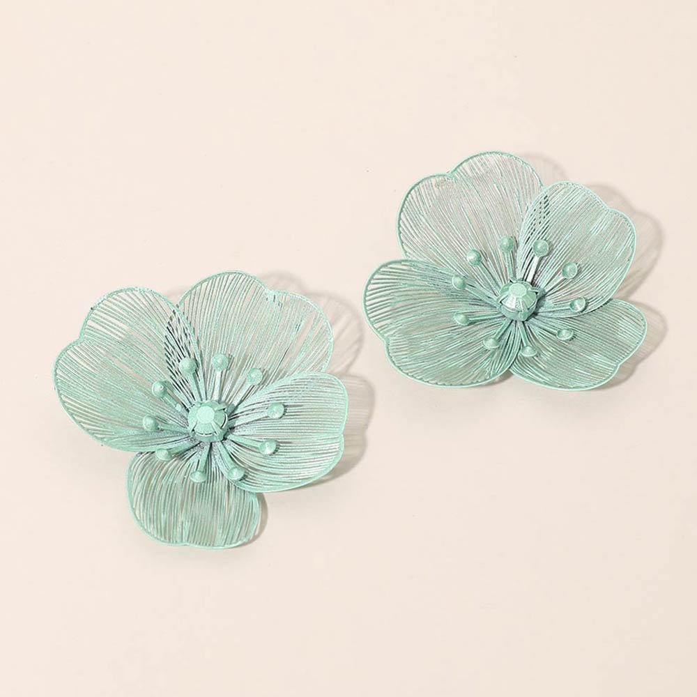 Floral Cutout Statement Earrings