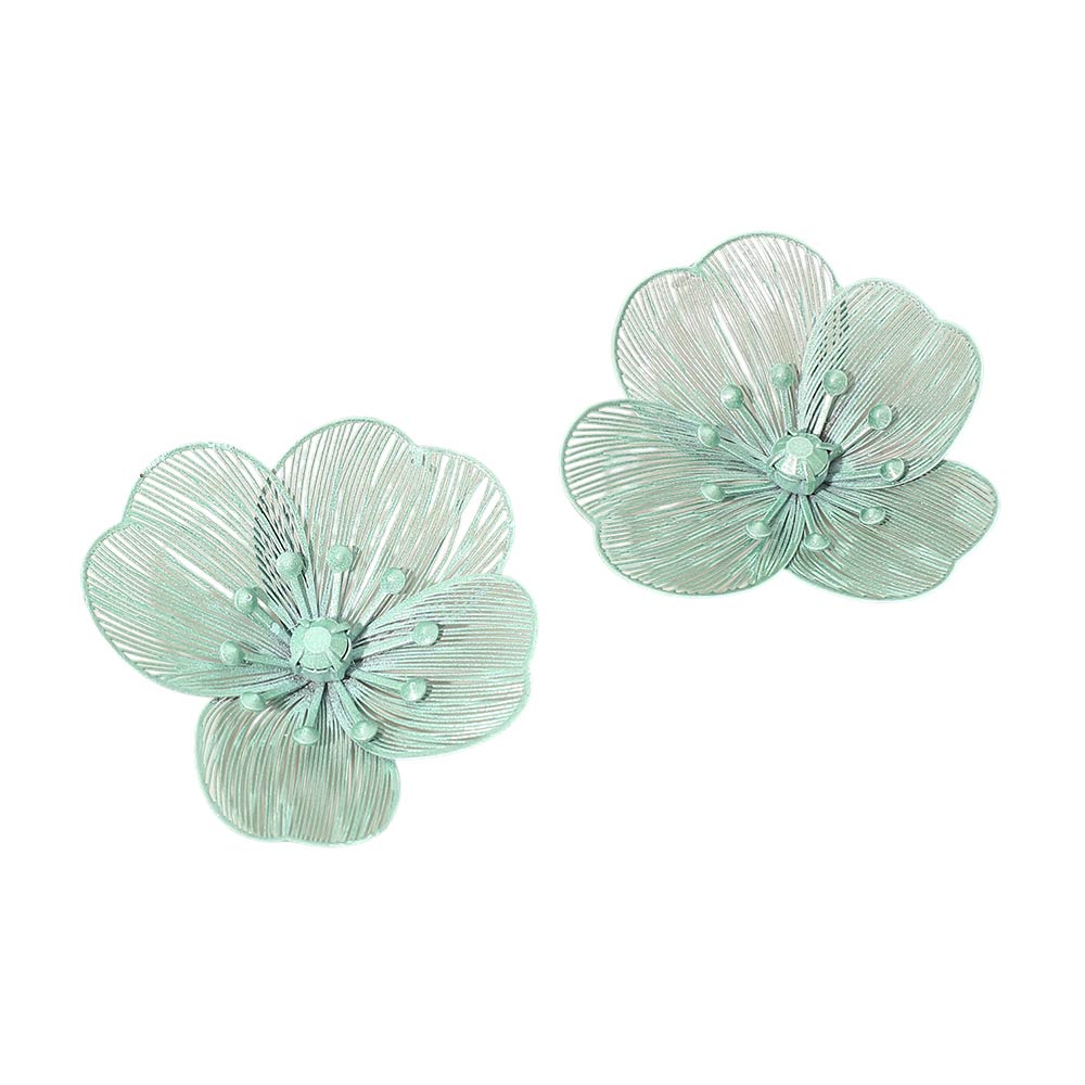 Floral Cutout Statement Earrings