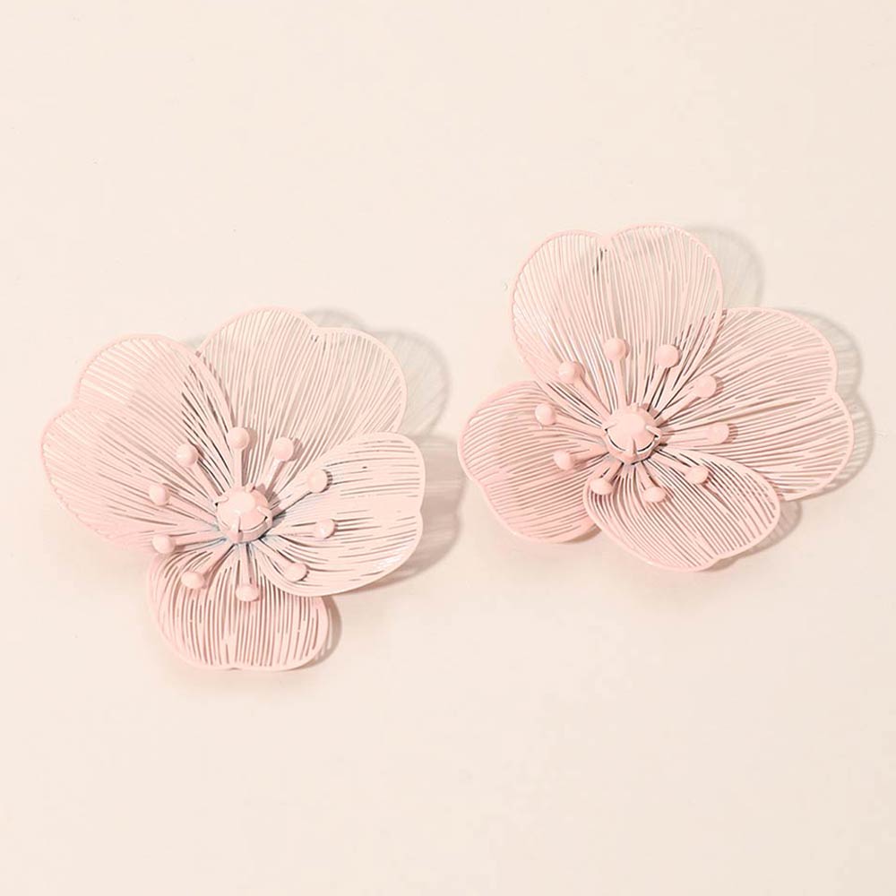 Floral Cutout Statement Earrings