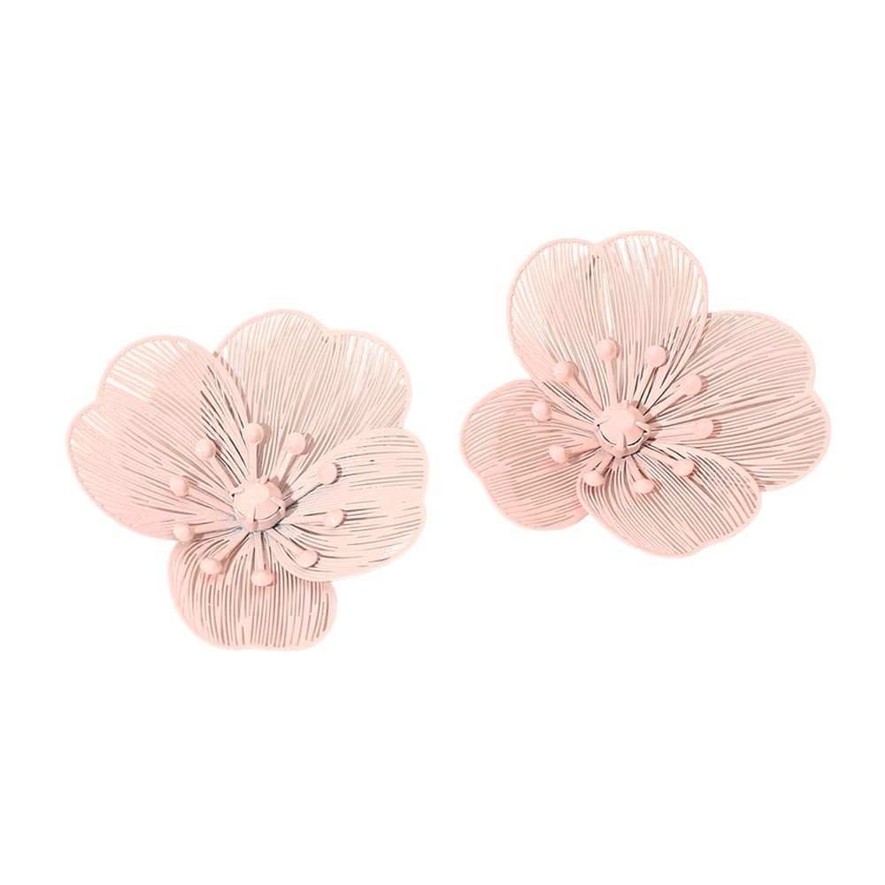 Floral Cutout Statement Earrings