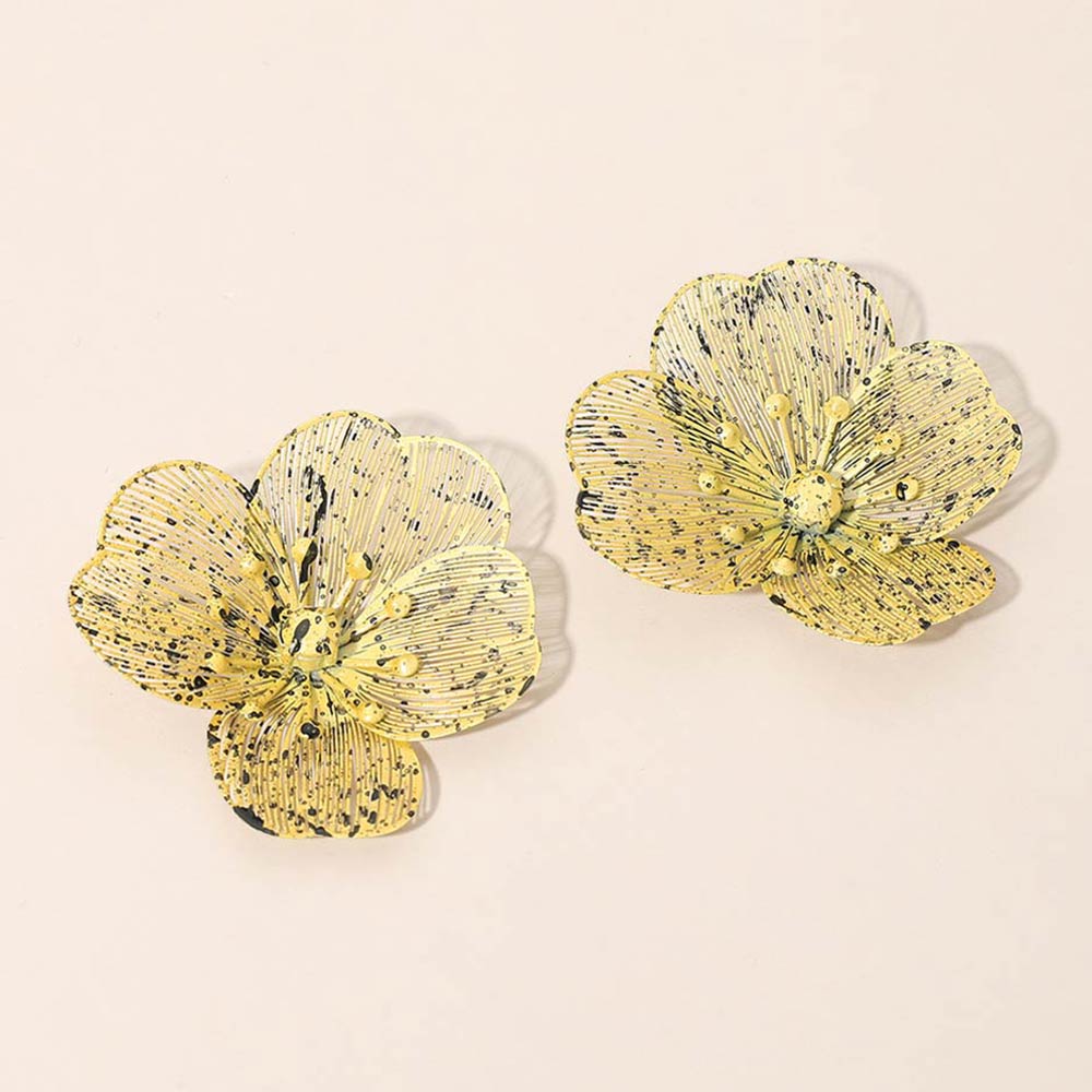Floral Cutout Statement Earrings