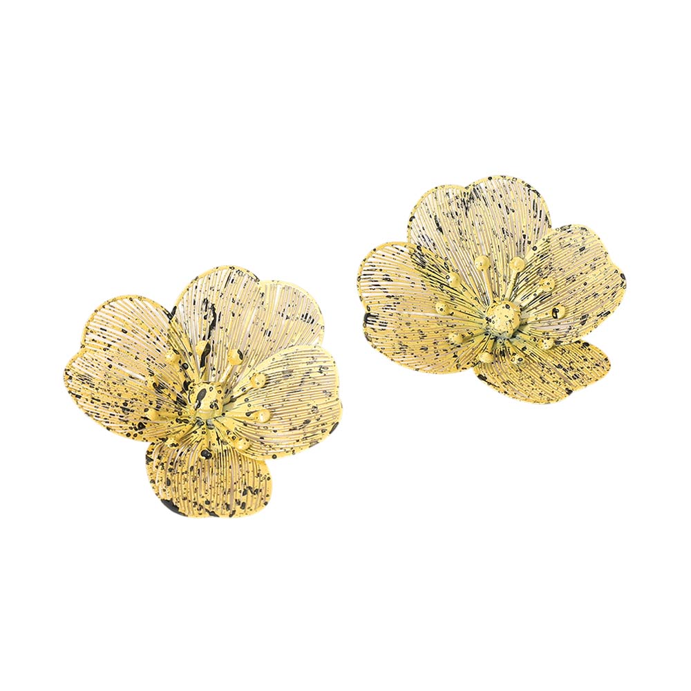 Floral Cutout Statement Earrings