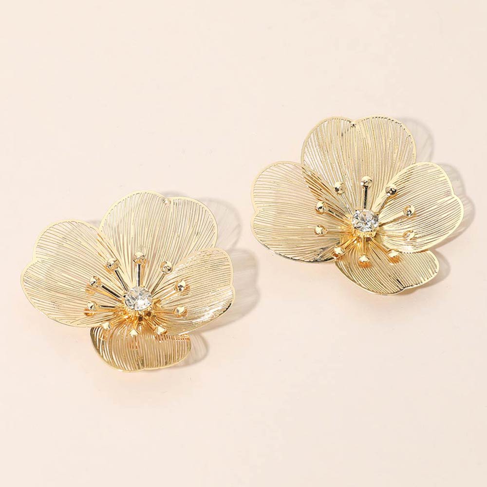 Floral Cutout Statement Earrings