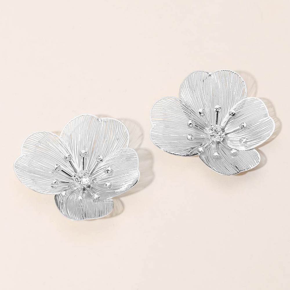 Floral Cutout Statement Earrings