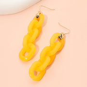 Bold Resin Chain Link Drop Earrings