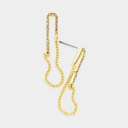 Crystal Rhinestone Pave Chain Earrings