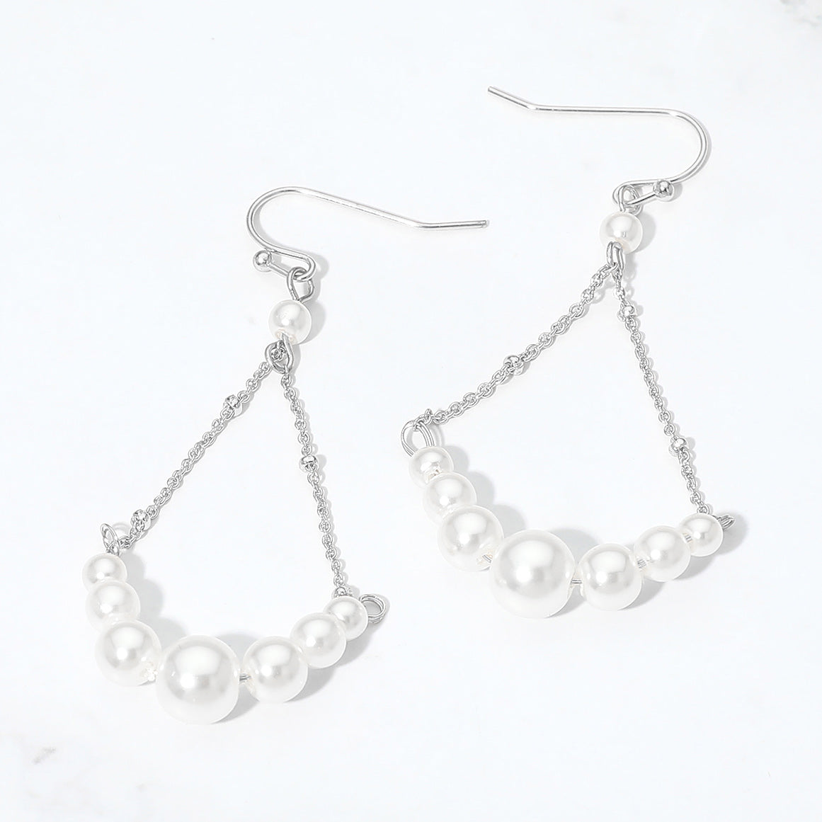Pearl Chain Drop Earrings