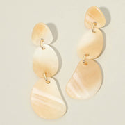 Abstract Resin Plate Link Drop Statement Earrings