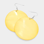 Women's Shell Circle Dangle Earrings