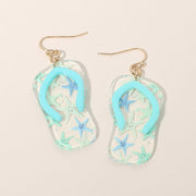 Flip Flop Charm Drop Dangle Earrings
