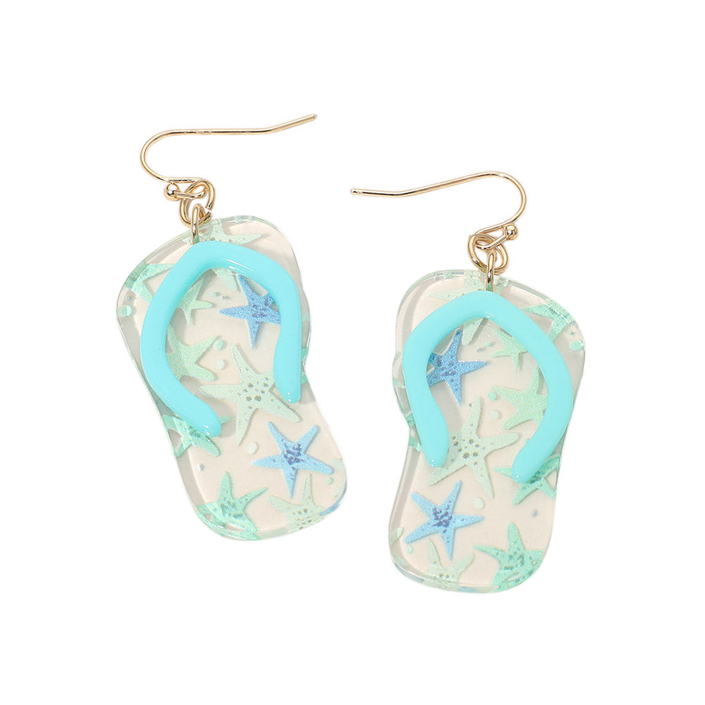 Flip Flop Charm Drop Dangle Earrings