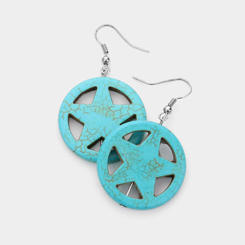 Turquoise	Star Drop Earrings