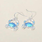 Crab Charm Drop Dangle Earrings