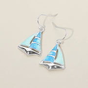 Sailboat Charm Drop Dangle Earrings
