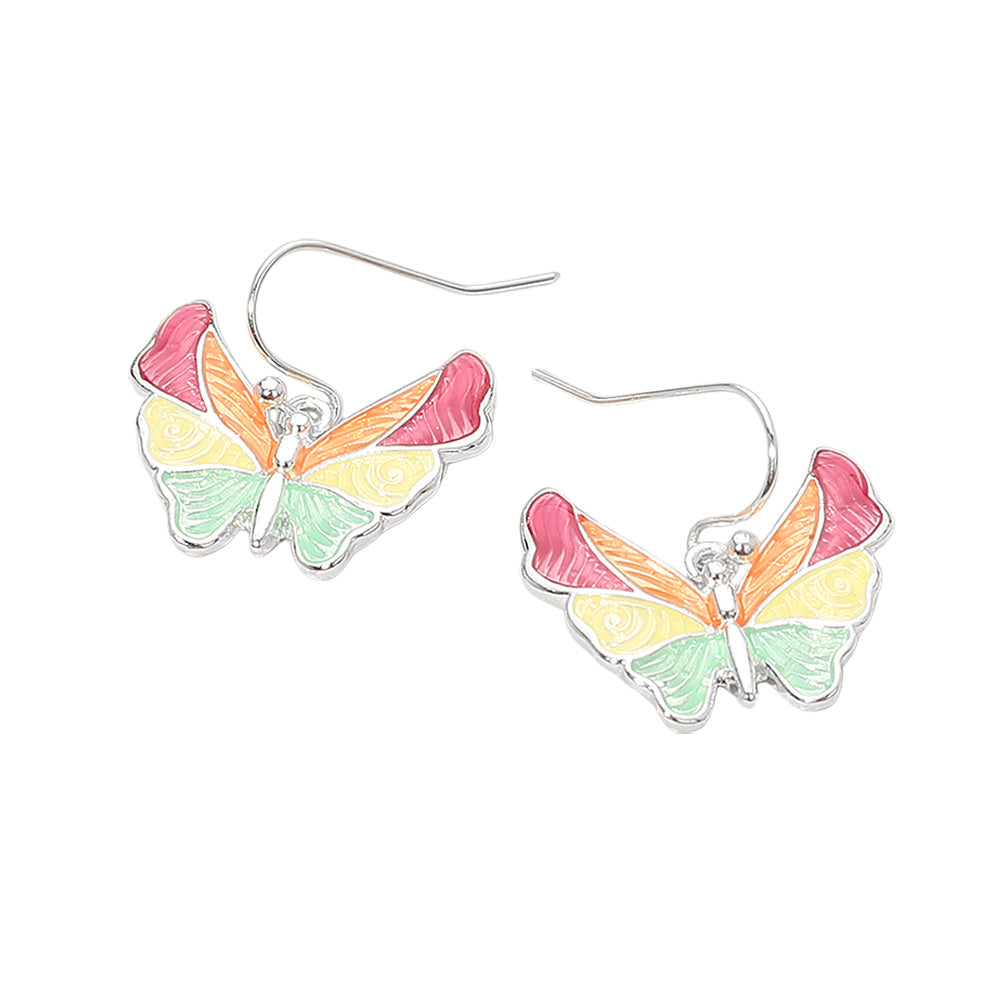 Butterfly Charm Drop Dangle Earrings