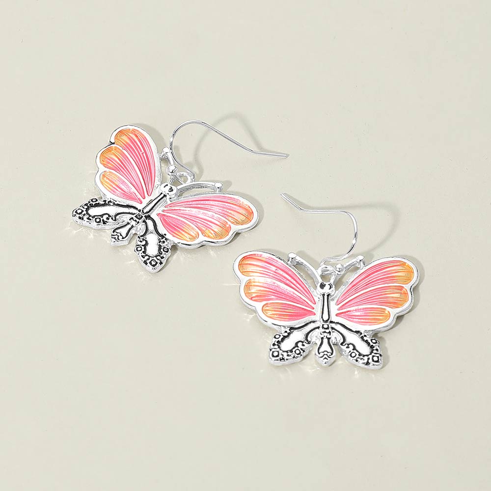 Butterfly Charm Drop Dangle Earrings