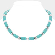 Bead Accented Turquoise Necklace