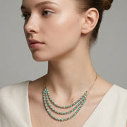 Layered Faceted Beaded Necklace