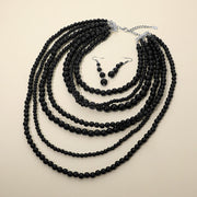 Multi Strand Beaded Statement Necklace
