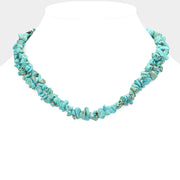 Natural Stone Double Layered Necklace