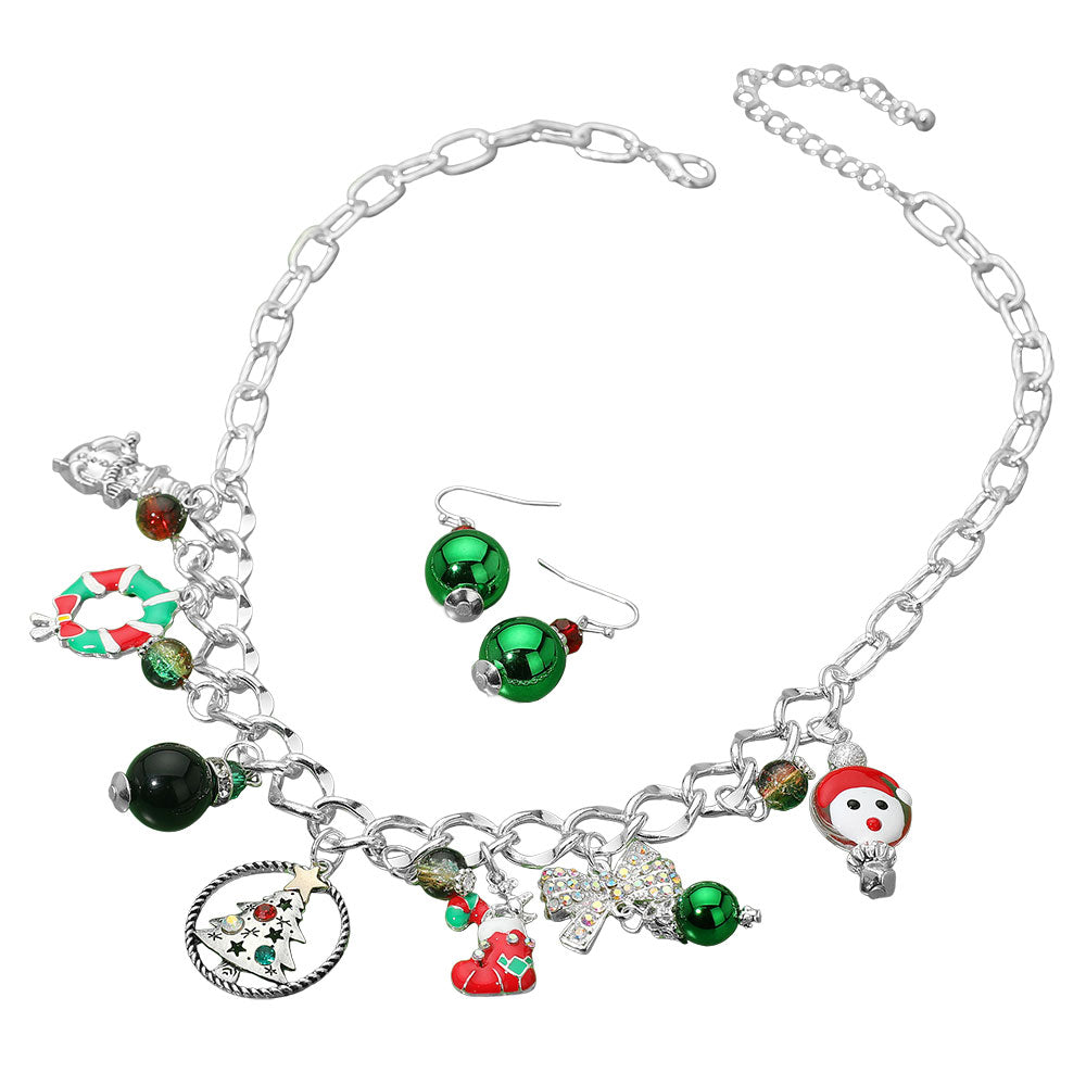 Christmas Charm Station Necklace