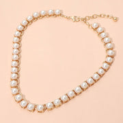 Classic Round Pearl Link Necklace