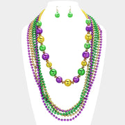 Mardi Gras Beads - Layered Necklace