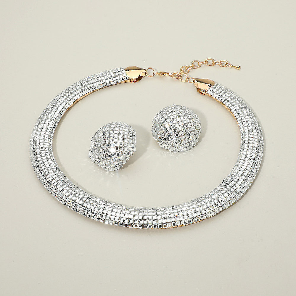 Bling Studded Statement Necklace
