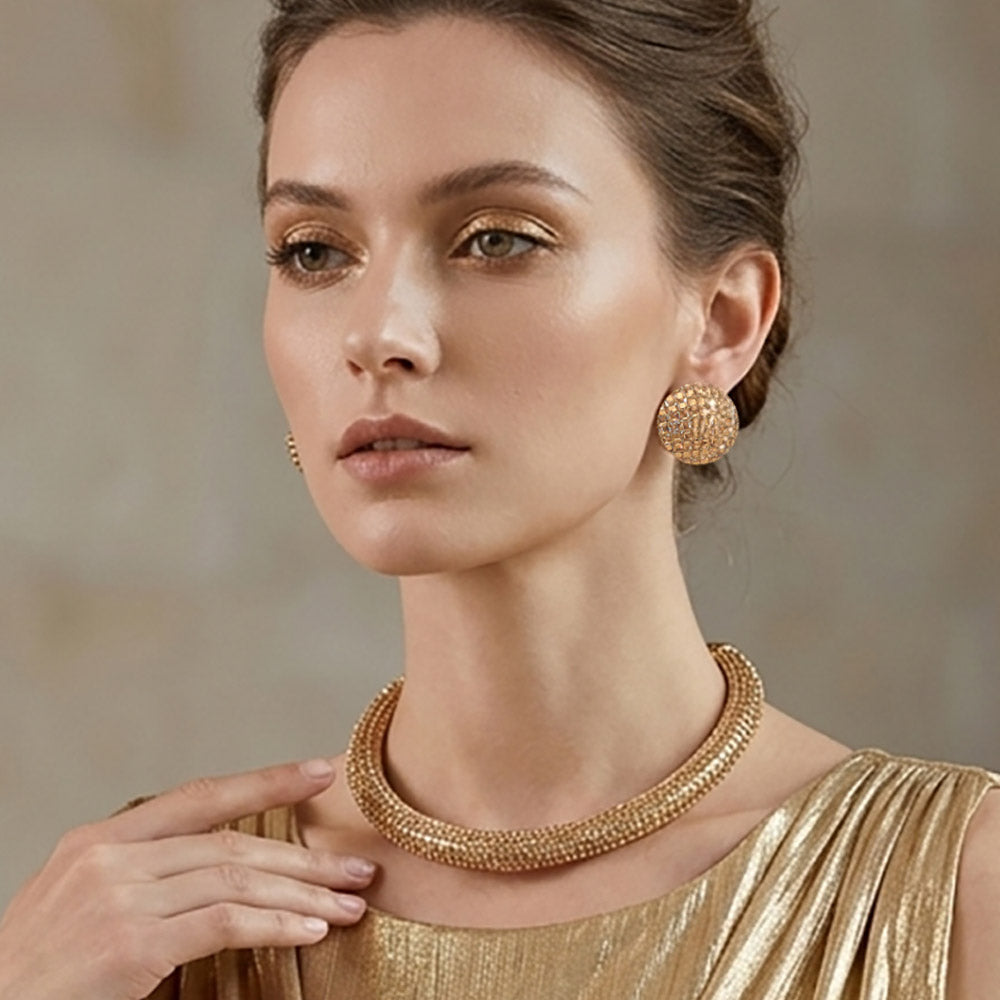 Bling Studded Statement Necklace